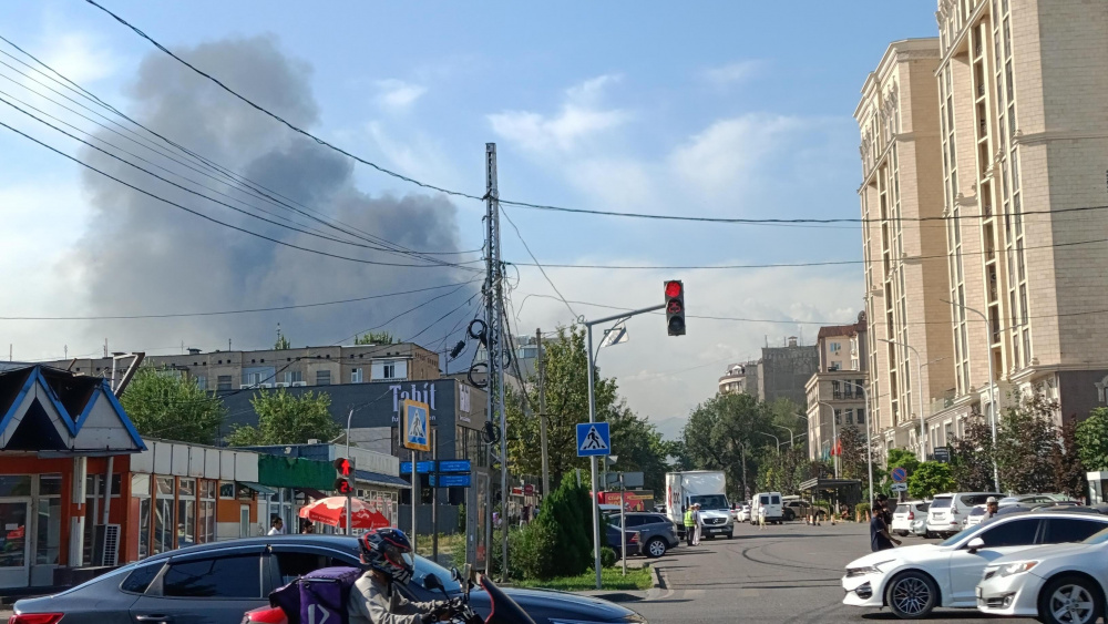Бишкек борборунда курулуш аянтчасында чоң өрт чыкты