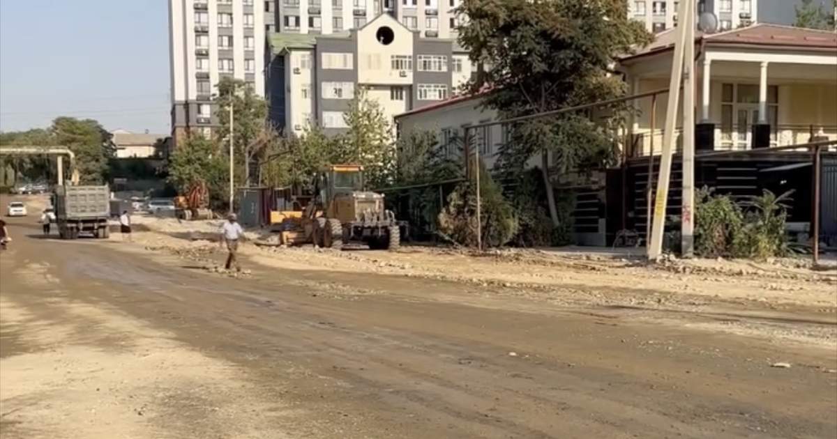 В Оше стартовали работы по реконструкции улицы Авицены: дорога станет четырехполосной