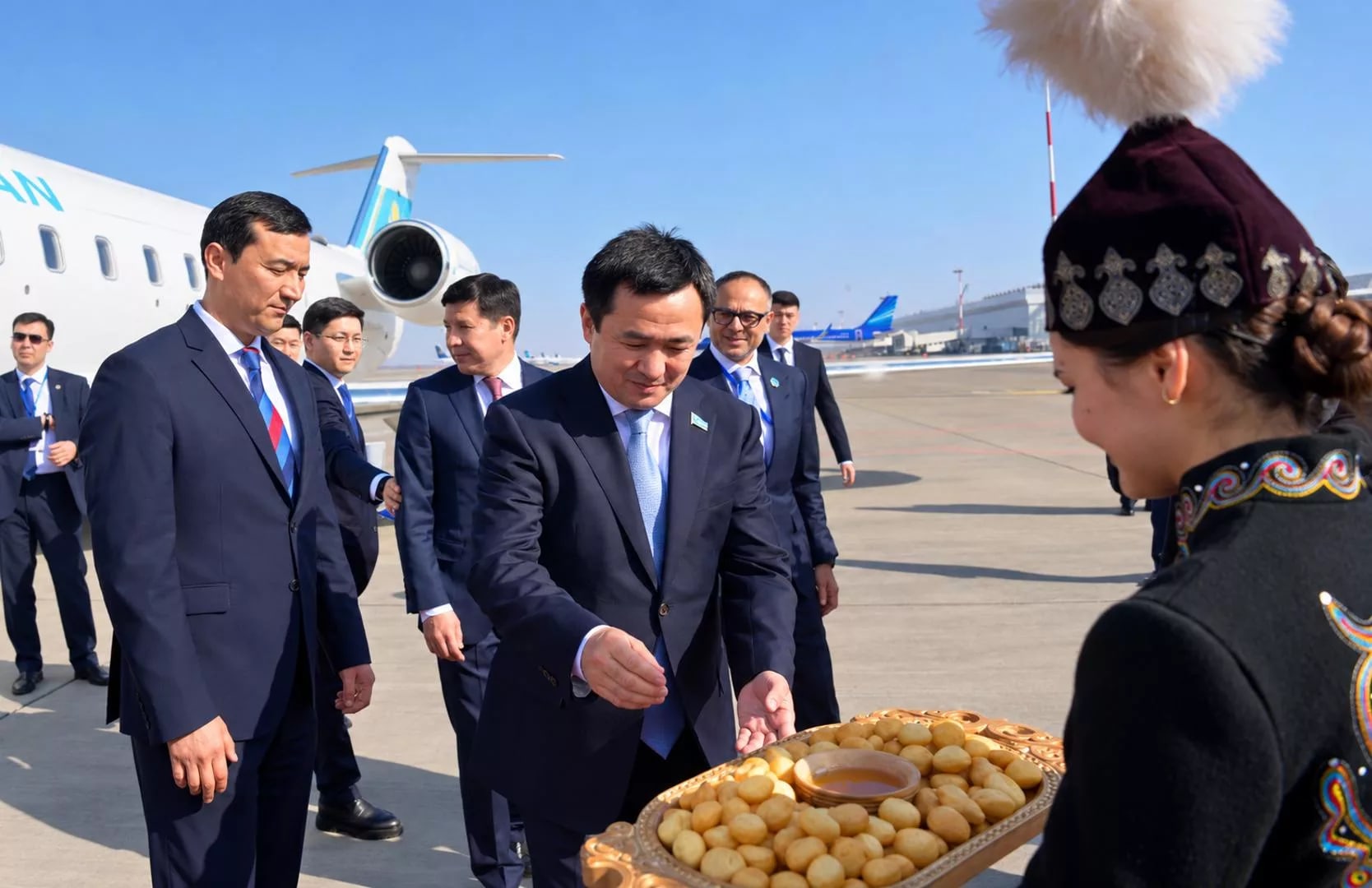 Председатель Курултая Казахстана Айбек Дадебай прибыл в Кыргызстан с рабочим визитом
