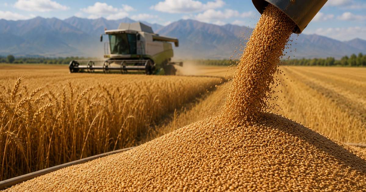 В Кыргызстане собрано почти 60% урожая зерна: валовой сбор достиг 1,7 млн тонн